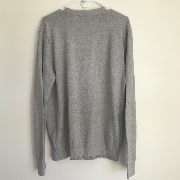 AE Mens Long button down gray sweater size large - Picture 3 of 4